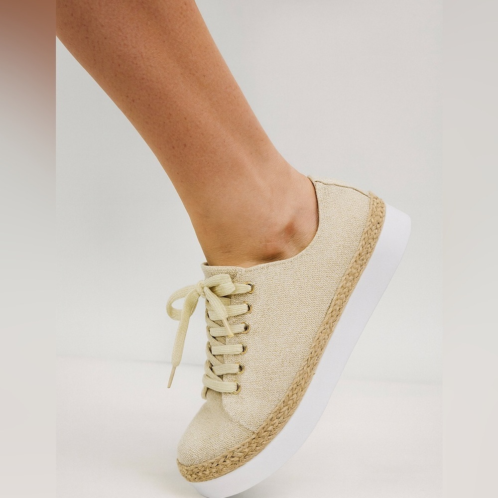 Women's Cream Canvas Espadrilles